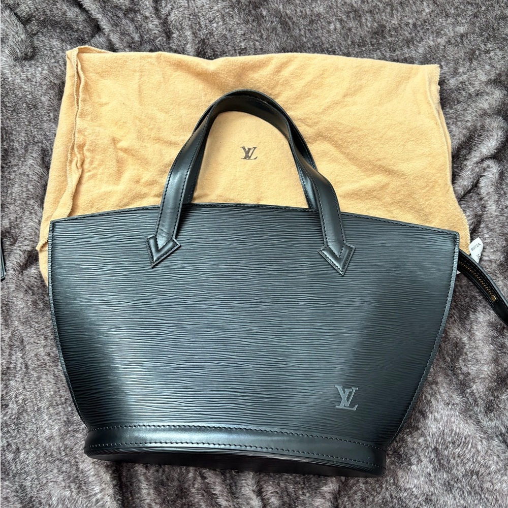 Pre-Owned LOUIS VUITTON Tote Bag Epi Saint-Jacques Black (Very good condition)